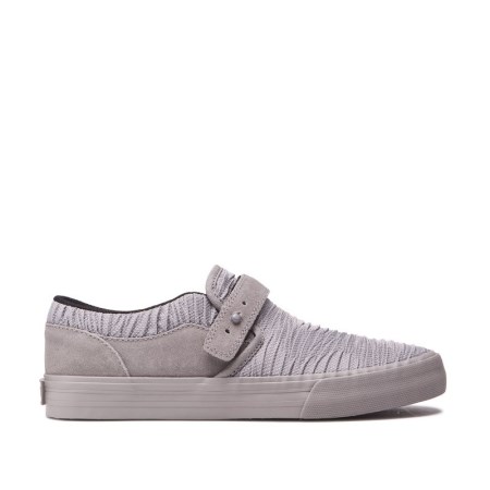 Supra Cubana Womens Low Tops Shoes Grey UK 68QFP